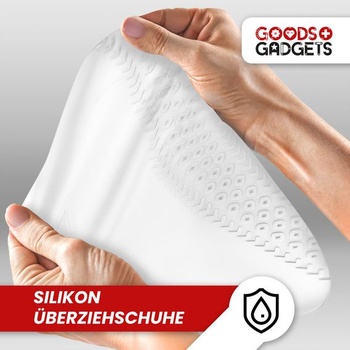 GOODS+GADGETS® Vodeodolné silikónové návleky na topánky - Návleky do dažďa M (34-39) Biele