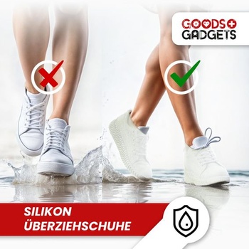 GOODS+GADGETS® Voděodolné silikonové návleky na boty - Návleky do deště M (34-39) Bílé