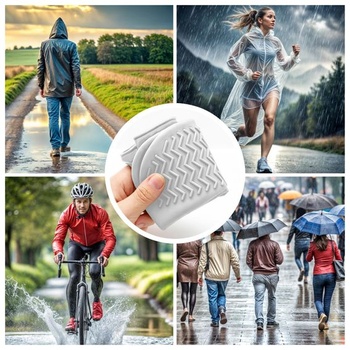GOODS+GADGETS® Voděodolné silikonové návleky na boty - Návleky do deště M (34-39) Bílé