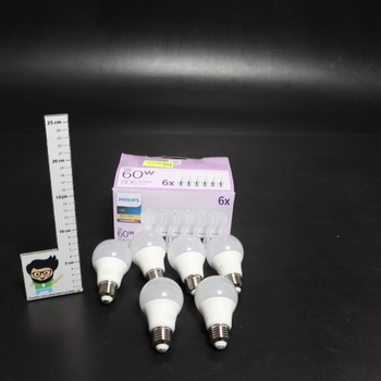 Philips 6-balenie E27 LED žiarovky, 60W, teplá biela