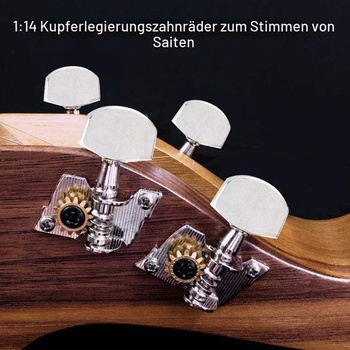Ladicí kolíčky Dilwe pro ukulele, 2L2R klasické ladící mechaniky pro ukulele, díly pro kutily