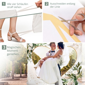 Sada HOCHZEITSHELD Srdce na vystrihnutie