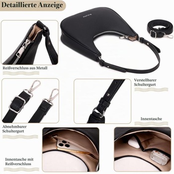 Makukke Dámska malá crossbody kabelka, taška pod pažu Y2K, kabelka z umelej kože, taška cez rameno,