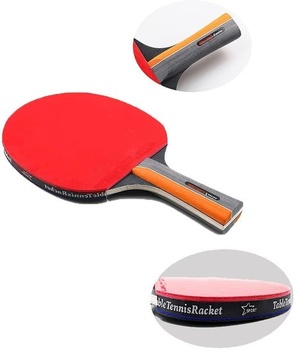 Profesionálna 6dielna sada na stolný tenis, 2 rakety na stolný tenis s 3 loptičkami a 1 obal na stolný