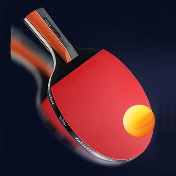 Profesionálna 6dielna sada na stolný tenis, 2 rakety na stolný tenis s 3 loptičkami a 1 obal na stolný