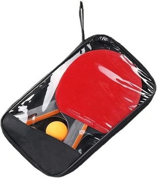 Profesionální 6dílná sada na stolní tenis, 2 rakety na stolní tenis se 3 míčky a 1 obal na stolní