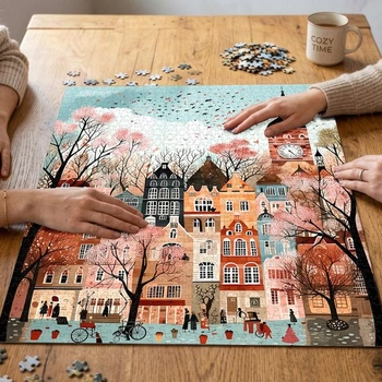 1000dielne puzzle pre dospelých, 1000dielne romantické panoráma Londýna na jar, Impossible Classic