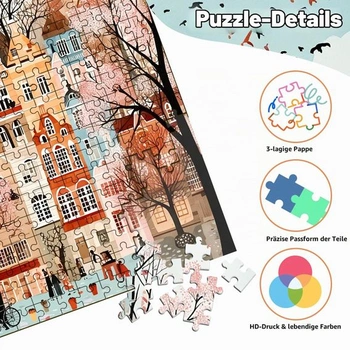 1000dielne puzzle pre dospelých, 1000dielne romantické panoráma Londýna na jar, Impossible Classic