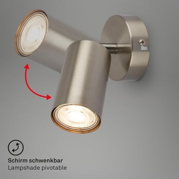 BRILONER - Otočné nástenné svietidlo pre vnútorné použitie, pätica GU10, max. 9 W, čítacia lampa, lampa