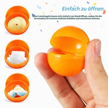 Yardwe 50 plniteľných plastových guličiek, 4 cm, viacfarebné
