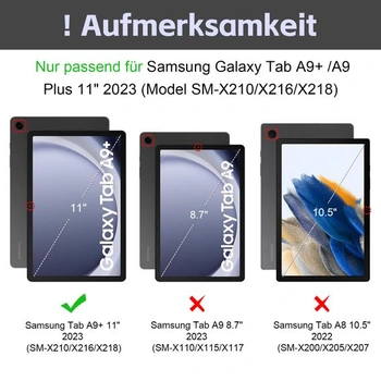 Pouzdro s klávesnicí pro Samsung Galaxy Tab A9 Plus 11-palcový 2023 [QWERTZ německá klávesnice],
