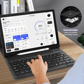 Pouzdro s klávesnicí pro Samsung Galaxy Tab A9 Plus 11-palcový 2023 [QWERTZ německá klávesnice],