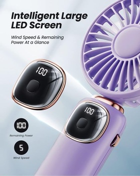 Prenosný ručný ventilátor coldSky, 4000 mAh, na batérie, skladací stolný ventilátor 90° sa
