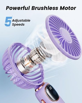 Přenosný ruční ventilátor coldSky, 4000 mAh, na baterie, skládací stolní ventilátor 90° se