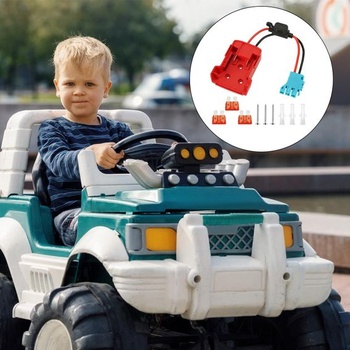 Konektor káblového zväzku, adaptér batérie náradie pre Power Wheels s poistkami, skrutka, gumová