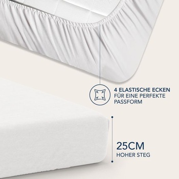 Dreamzie - Napínacie prestieradlo 90 x 190/200 cm - 100% polyesterové mikrovlákno - Alabastrovo biela
