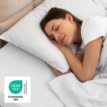 Dreamzie - Napínacie prestieradlo 90 x 190/200 cm - 100% polyesterové mikrovlákno - Alabastrovo biela