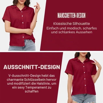 Dámská letní halenka, krátký rukáv, bavlněná košile, elegantní damská halenka, letní topy, tunika s