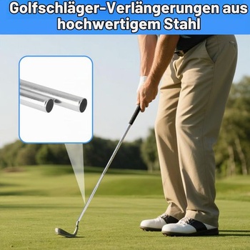 2 predlžovacie lišty na golfové palice, predlžovacie lišty na golfové palice s oceľovými násadkami,