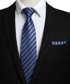 HISDERN Pánské kravaty s puntíky, klasický kapesník do saka, formální, elegantní sada kravaty a