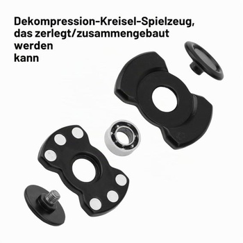 Fidget Spinner hračka pro dospělé, 3 v 1 magnetická klikrová hračka s rotujícími prsty ze slitiny