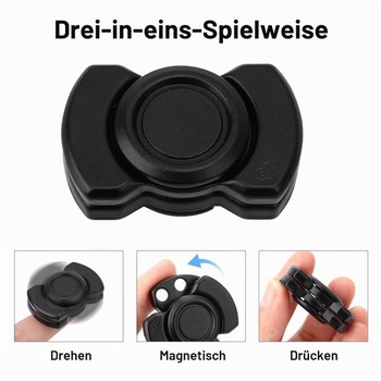 Fidget Spinner hračka pro dospělé, 3 v 1 magnetická klikrová hračka s rotujícími prsty ze slitiny