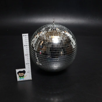 Disko koule - 30 cm zrcadlová disko koule, velká zrcadlová párty dekorace na svatbu, narozeniny a