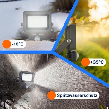 REV LED bodové světlo FLARE - venkovní svítidlo s detektorem pohybu, IP44, LED žárovka 20W, 1700