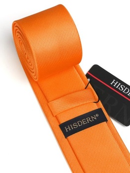 Pánská kravata HISDERN, úzký střih, jednobarevná hedvábná kravata pro muže, klasické formální