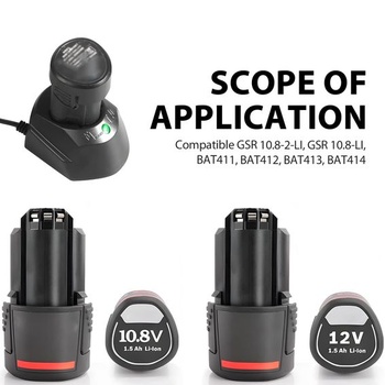 12V nabíječka Li-ion pro Bosch 10,8V-12V AL1115CV BAT411 BAT412 BAT413