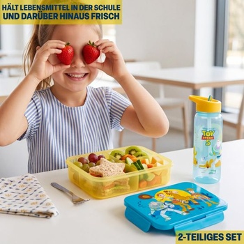 Trendová sada desiatového boxu a fľaše na vodu s motívom Disney Toy Story, 1,75 l desiatový box s