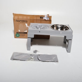 Feandrea Elevated Dog Bowl, miska na kŕmenie so stojanom, výškovo nastaviteľná a sklopná kŕmna