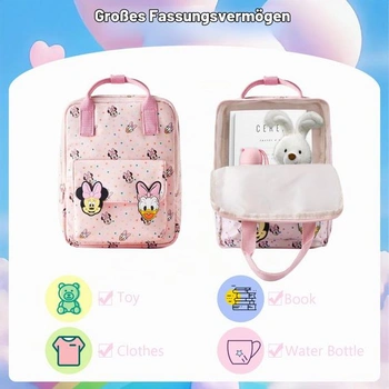 Dětský batoh Minnie Mouse pro dívky, kreslený design, softshell, 28 cm x 23 cm x 12,5 cm, nylon,