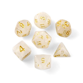 7dielna sada kociek D&D, polyedrická sada kociek MTG, sada kociek D&D, chróma yellow