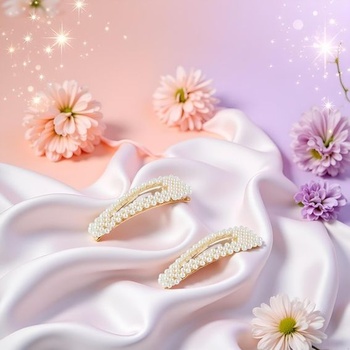 Sponky a barretky do vlasů s korálky, velké, 3,3 cm, vlasové doplňky pro ženy, dívky a děti,