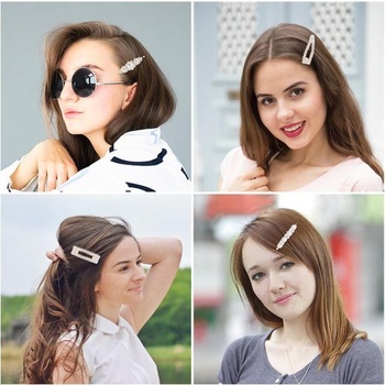 Sponky a barretky do vlasů s korálky, velké, 3,3 cm, vlasové doplňky pro ženy, dívky a děti,