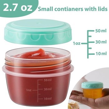 12 malých mraziacich nádob, 80 ml, s viečkami, nepriepustné skladovacie nádoby, mini nádoby na potraviny