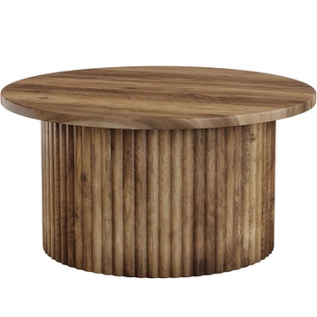 Konferenčný stolík HOGA-XK00816, 89,4 x 89,4 x 43,4 cm, hnedý - B