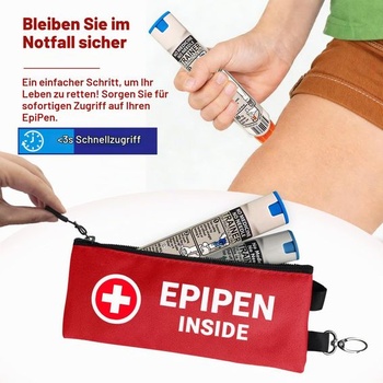 Lekárske puzdro na EpiPen pre 2 perá, 1 kus, malá izolovaná núdzová taška s chladiacimi balíčkami a