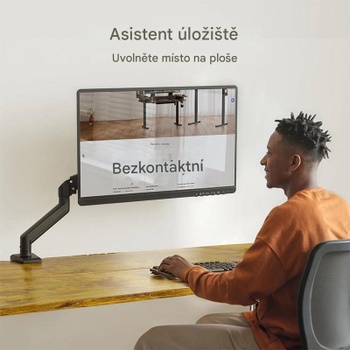 Stolový držiak P1.07.001, pre jeden monitor s uhlopriečkou 15 až 32 palcov, biely - B