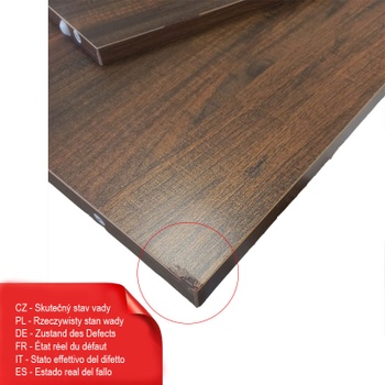 Konzolový stolík HOGA-JW1060, 106,4 x 29,8 x 81,5 cm, rustikálny, hnedý - B