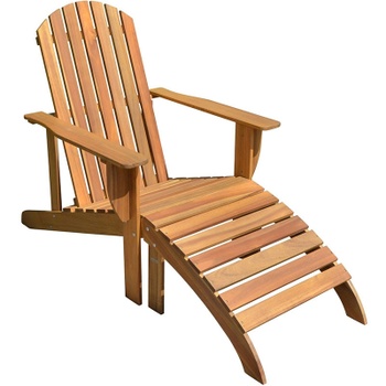 Záhradné lehátko Adirondack Chair Harper, nosnosť až 120 kg, prírodné - B