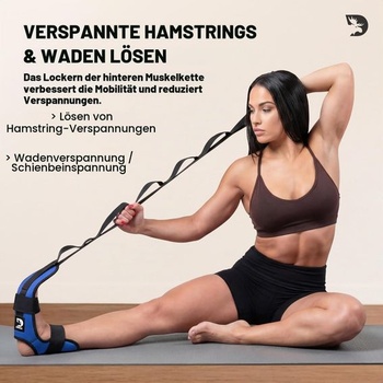 DMoose Fitness jogový popruh na preťahovanie nôh - Nastaviteľný polstrovaný naťahovací pás pre