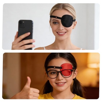 7 farebných očných klapiek pre deti (7 farieb)
