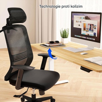 Elektrický nastaviteľný stôl QB2M-1670-EU maple, 2 motory, 160 x 70 cm - A