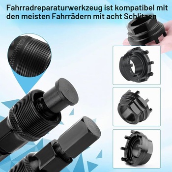 OMJMYY Sťahovák kľučiek bicyklov a nástroj na stredové zloženie 42 mm s 8 zubami, nástroj na poistný