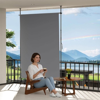 Vonkajšia vertikálna markíza HLS023-3, 200 x 270 cm, tmavo šedá - A