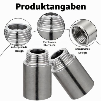 2 kusy nerezového predĺženia kohútika 3/4 palca x 80 mm, 3/4