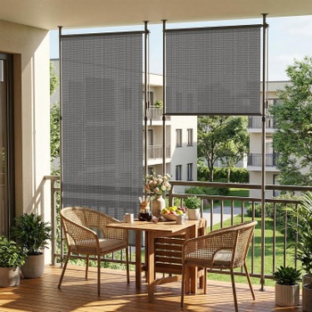 Markíza s upínacími svorkami HLS023-4, 150 x 270 cm, sivá - A
