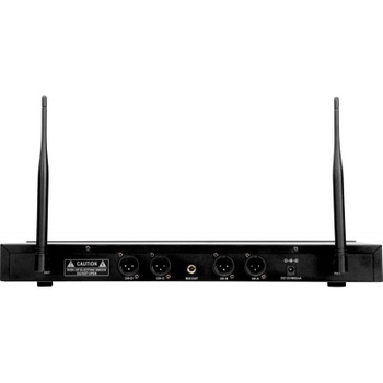 4 kanálový bezdrôtový set UHF 2V2I, dosah 50 metrov, čierny - A